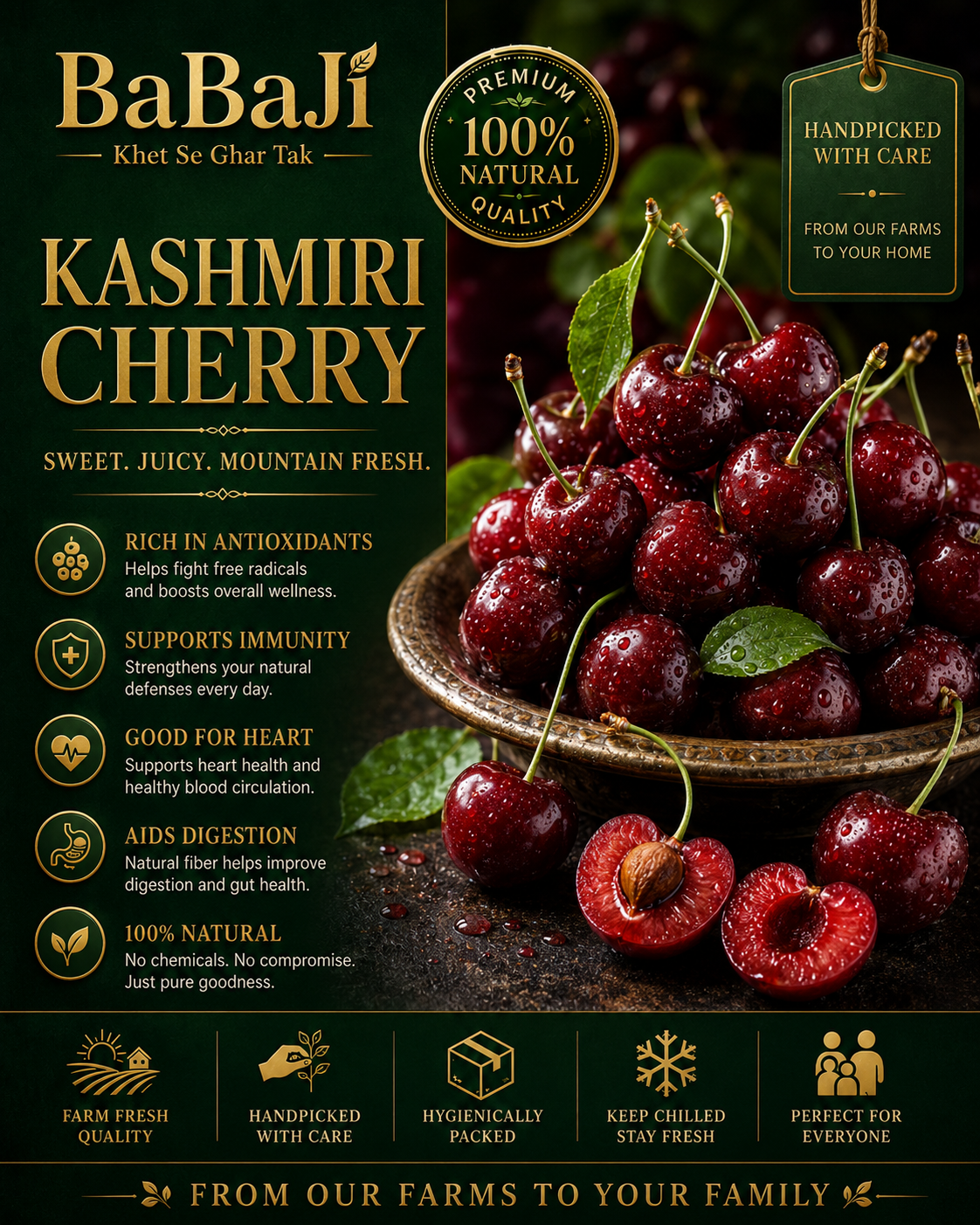 Kashmiri cherry 850 gm box