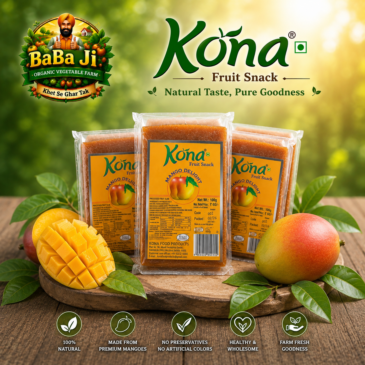 Kona ( aam papad )